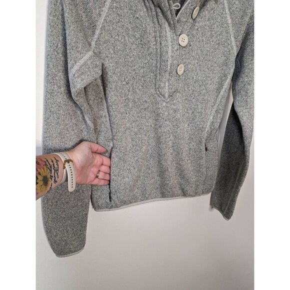 The North Face Women's 1/4 Button Pullover Fleece Sweater - Size Small - Picture 4 of 7